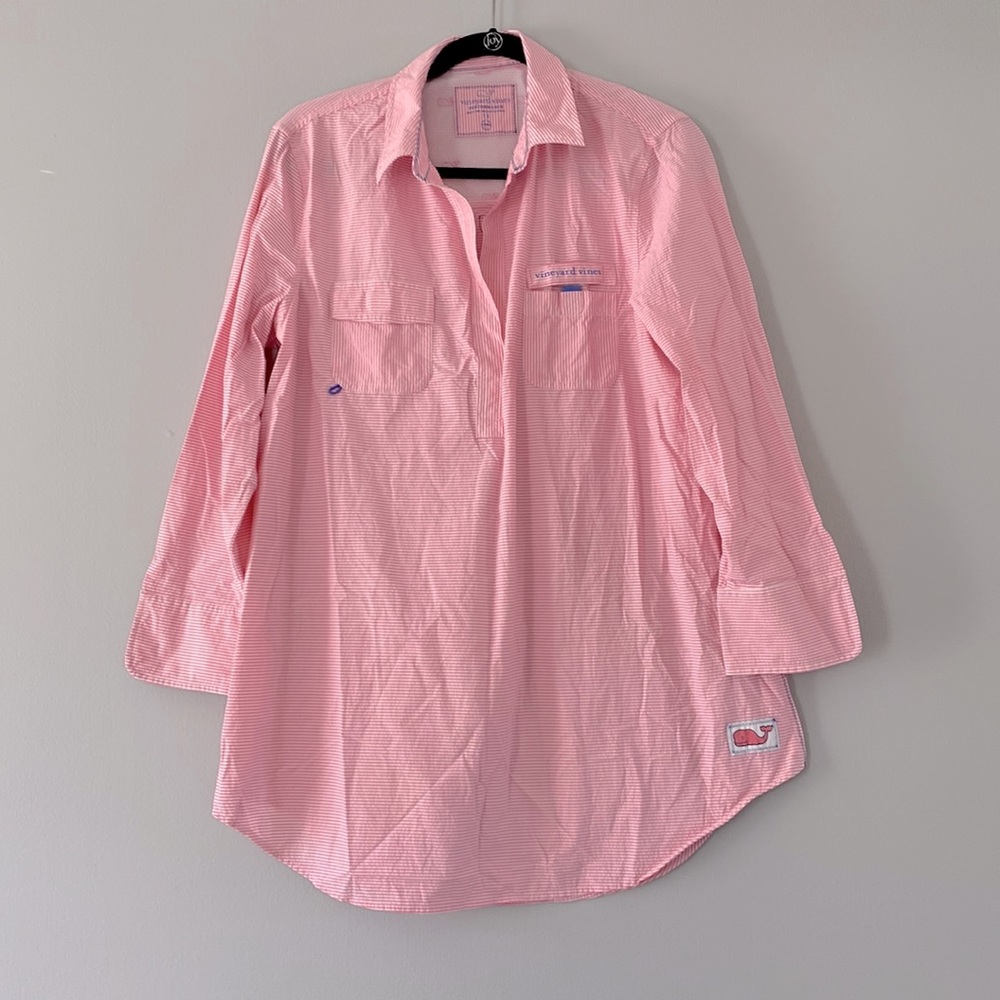 Vineyard Vines Performance Seersucker Harbor Cover Up or